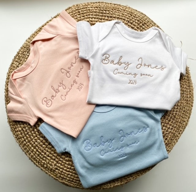 'Coming soon' babygro