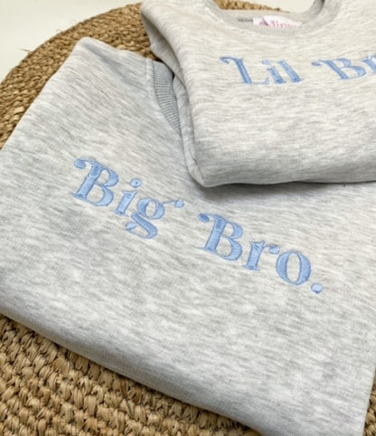 'Big Bro/Lil Bro' embroidered sweatshirt