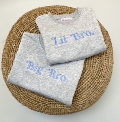 'Big Bro/Lil Bro' embroidered sweatshirt