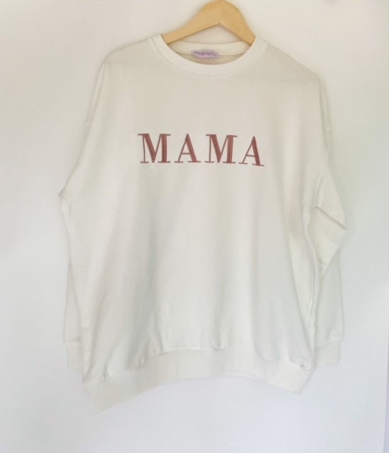 'MAMA' oversized embroidered sweatshirt