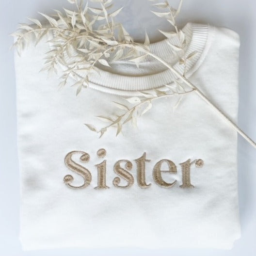 'Sister' embroidered sweatshirt